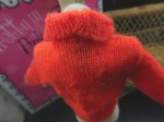 barbie orange knit collar